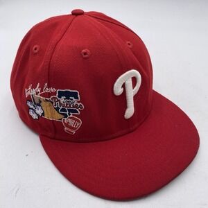 Philadelphia Phillies Hat City Brotherly Love Logo Era 9fifty SnapBack Red CLEAN